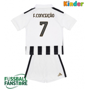 Juventus Francisco Conceicao #7 Replik Heimtrikot Kinder 2026-27 Kurzarm (+ Kurze Hosen)